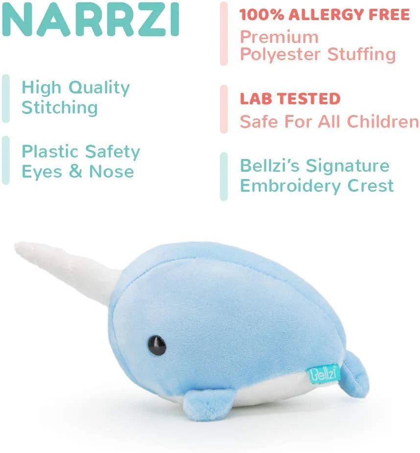 Blue Narwhal Stuffed Animal Plushie