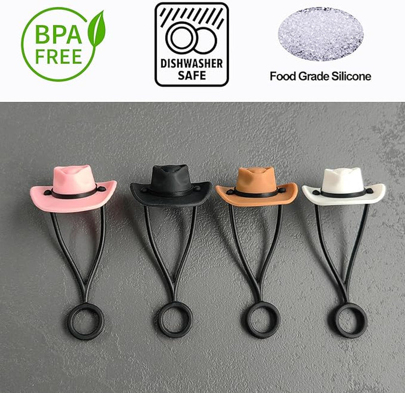 4 Pack Silicone Cowboy Hat Straw Covers Cap
