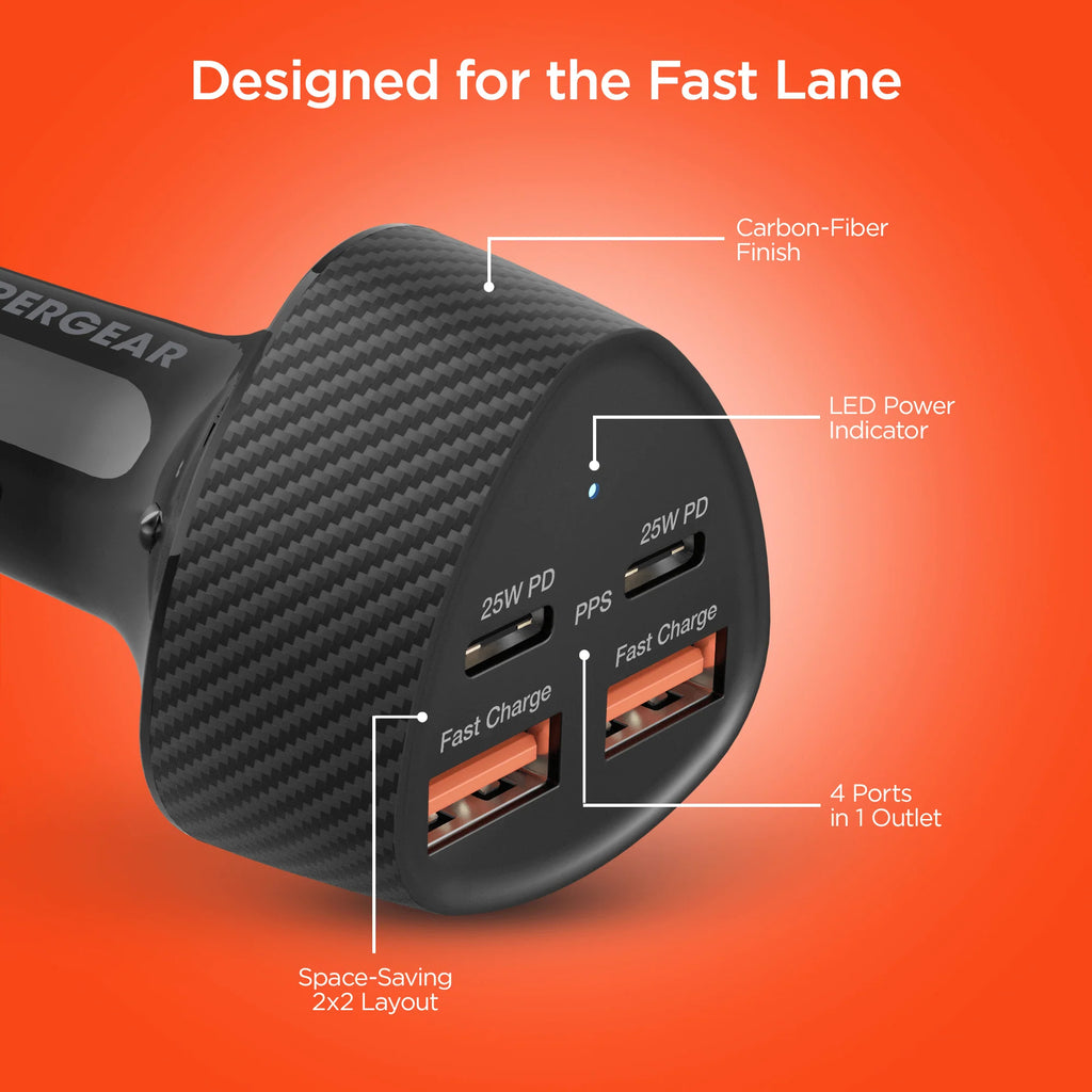 Hypergear Speedboost Quad PD Car Charger