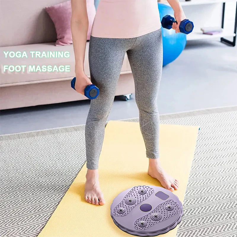 Green Waist Twister Disc, Waist Twist Board for Exercise Twisting Waist Disc with Counter Waist Twister for Women Belly Fat Body Shaping Fitness Twister Machine with Massage Foot Sole