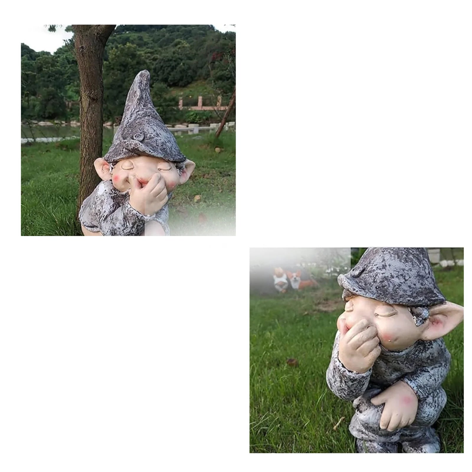 Pooping Naughty Gnome Miniature Statue