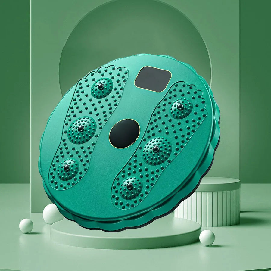 Green Waist Twister Disc, Waist Twist Board for Exercise Twisting Waist Disc with Counter Waist Twister for Women Belly Fat Body Shaping Fitness Twister Machine with Massage Foot Sole