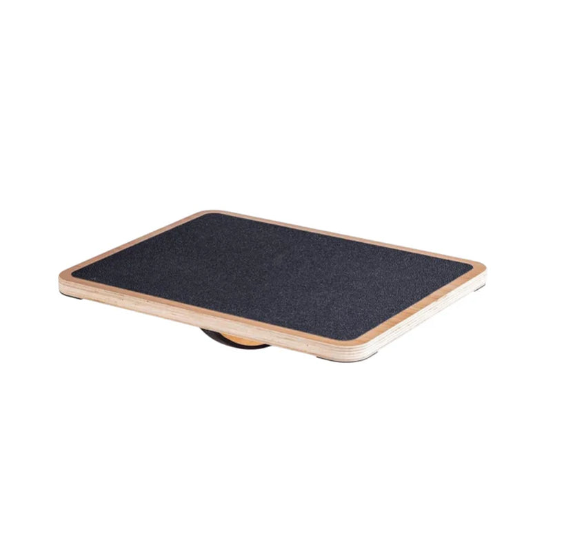 Professional Wooden Balance Board, Rocker Board, Wood Standing Desk Accessory, Balancing Board for under Desk, anti Slip Roller, Core Strength, Stability, Office Wobble Boards