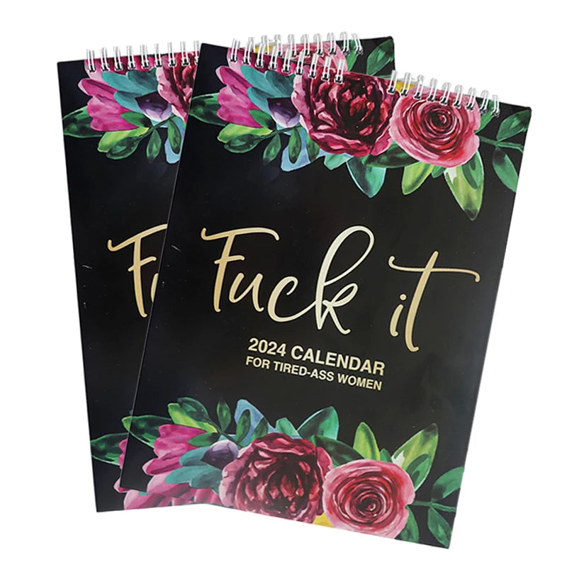 2025 Calendar for Tired-Ass Women Swear Word 12 Month Weekly Daily Wall Planner