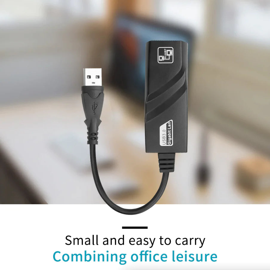 USB 3.0 Gigabit Ethernet LAN RJ45 1000Mbps Network Adapter for Windows PC Mac