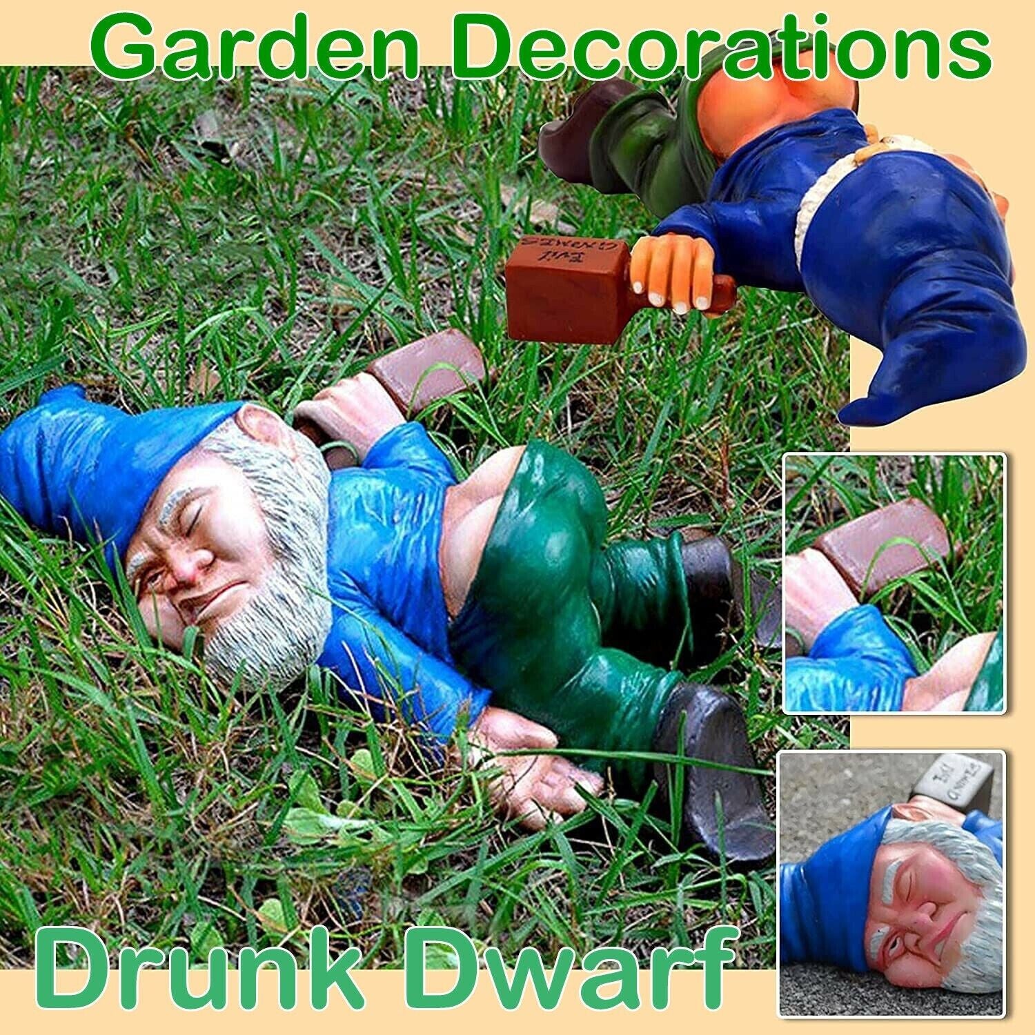 Drunk Dwarf Garden Gnome 