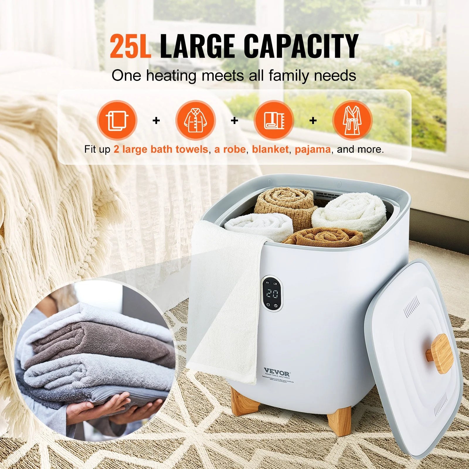 VEVOR Towel Warmer 25L
